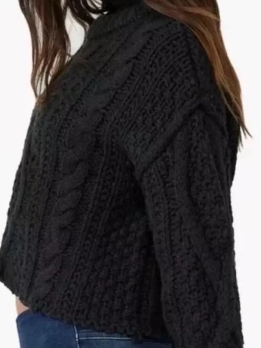 Free People Cutting Edge Cable Pullover Sweater Size Medium